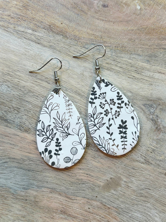 Large Floral Teardrop